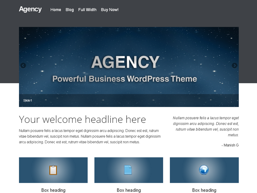 Preview of theme agency