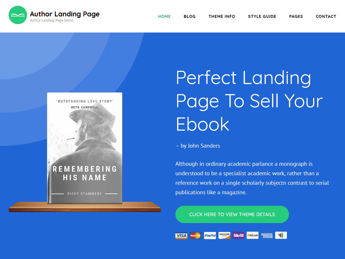 Author Landing Page