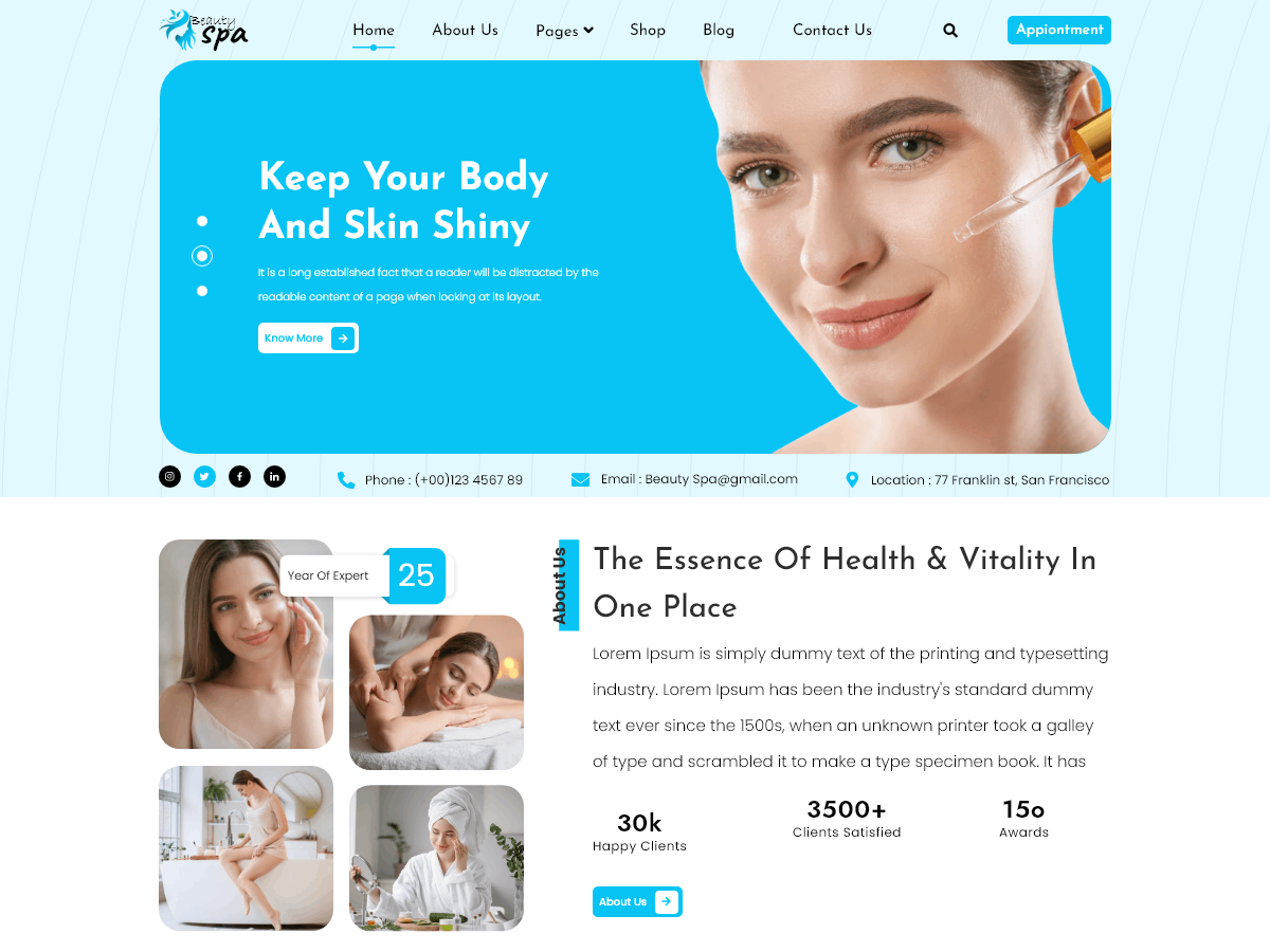 Beauty Spa Elementor