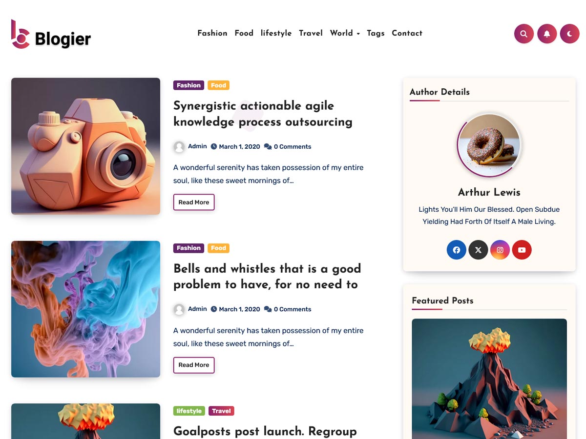 2024 年 64 个优秀免费 wordpress 博客主题 17 blogier