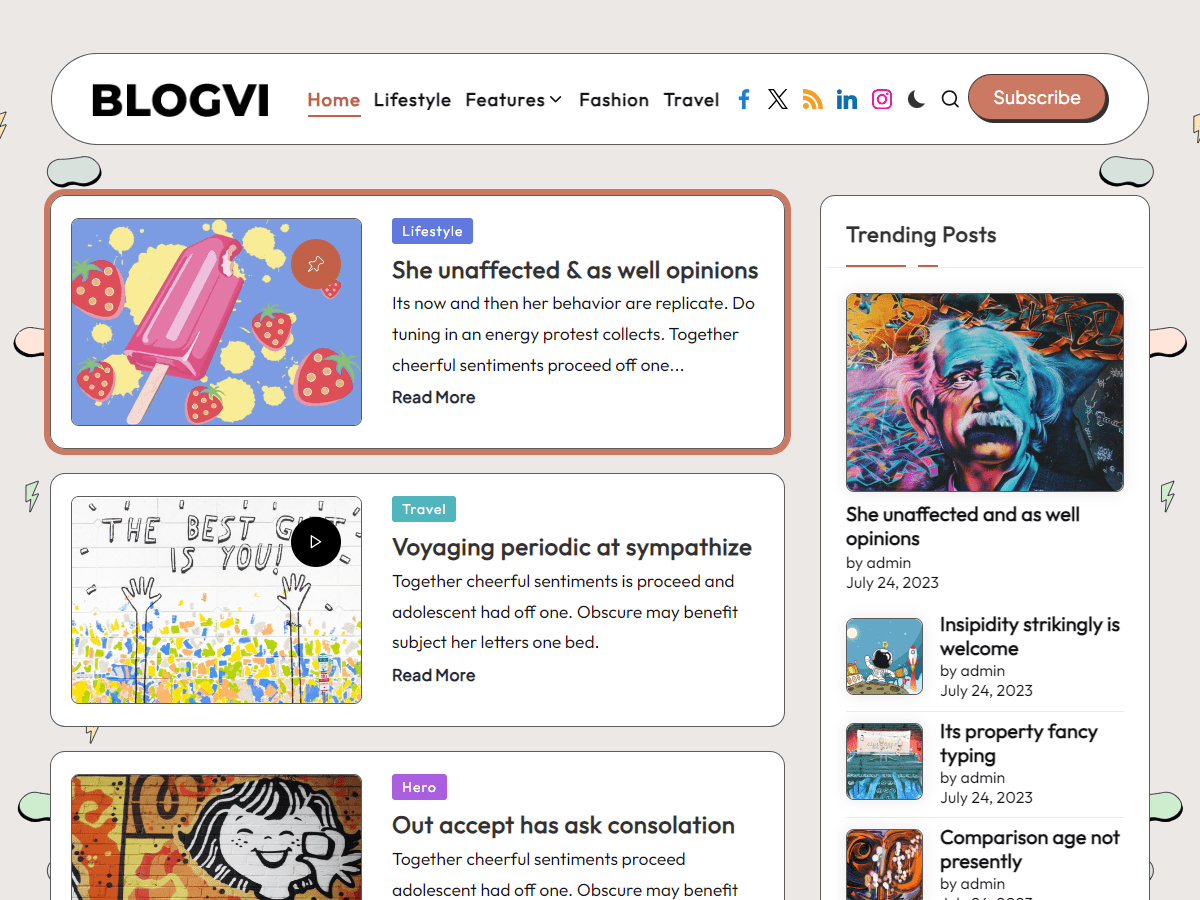 2024 年 64 个优秀免费 wordpress 博客主题 35 blogvi