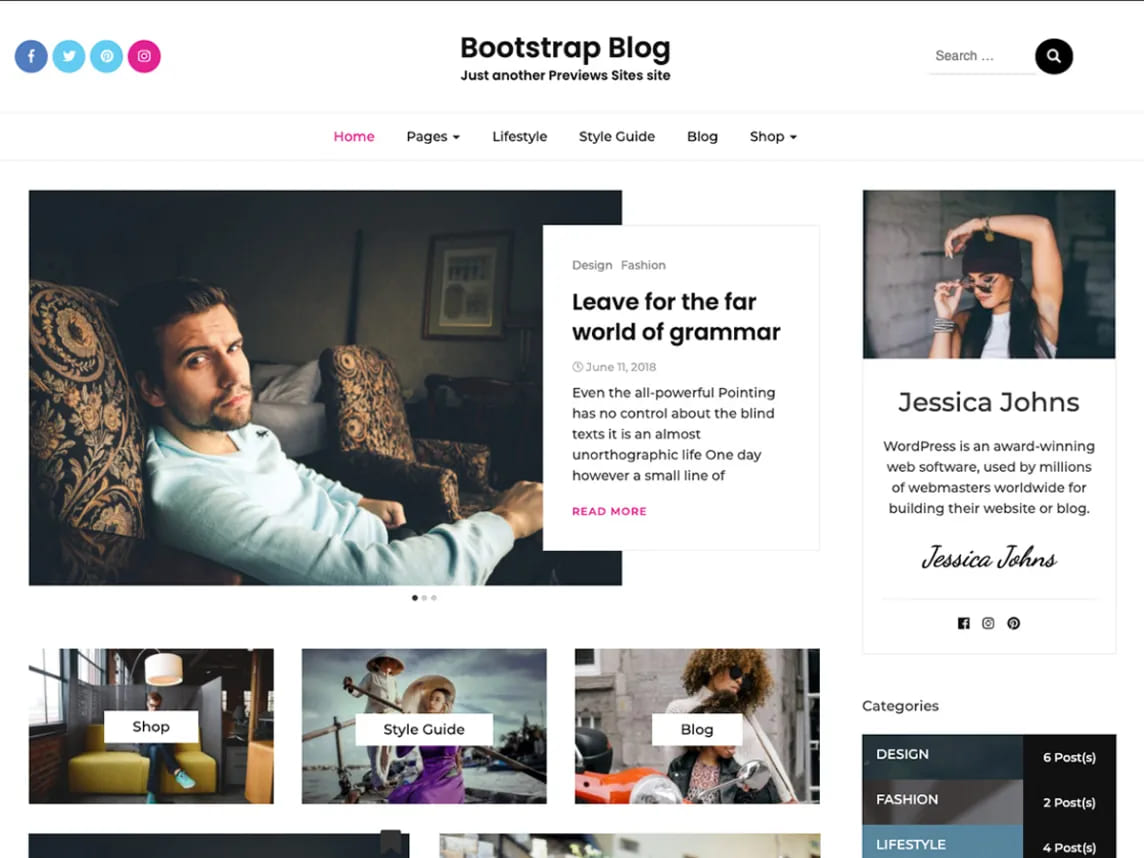 Bootstrap Blog