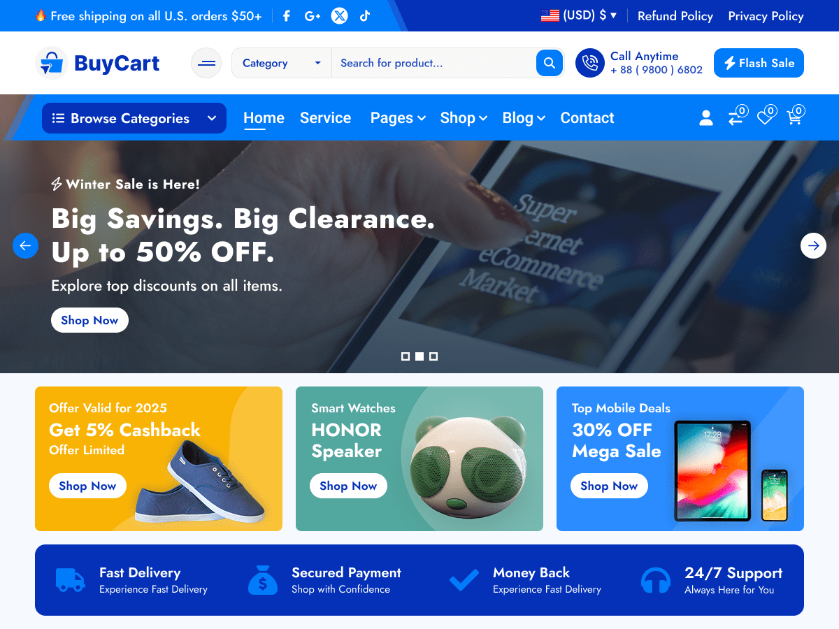 BuyCart 1.0.22 – WordPress Theme
