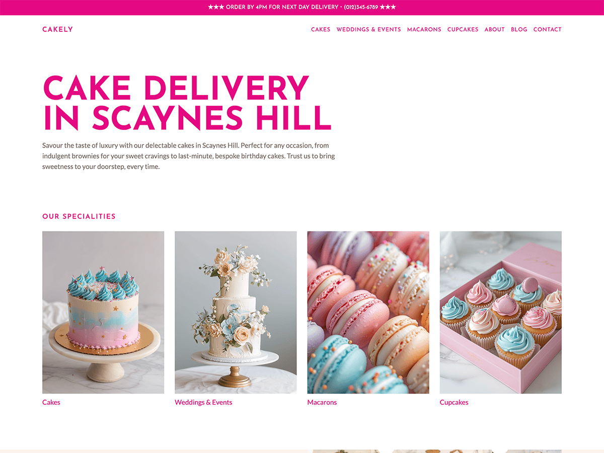 Preview of theme Cakely