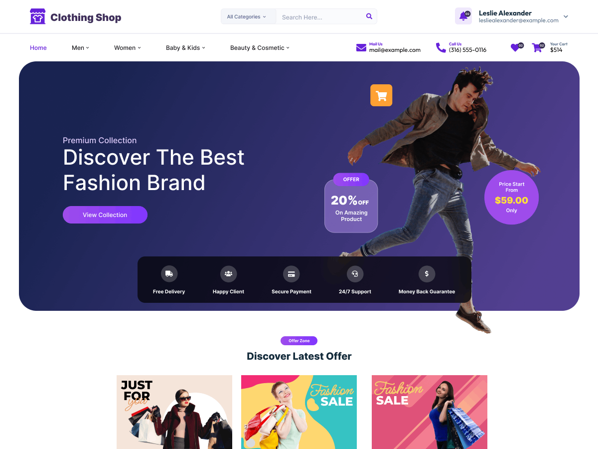 Clothing Apparel Shop