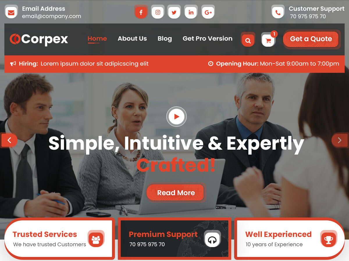 Corpex 16.3 – WordPress Theme