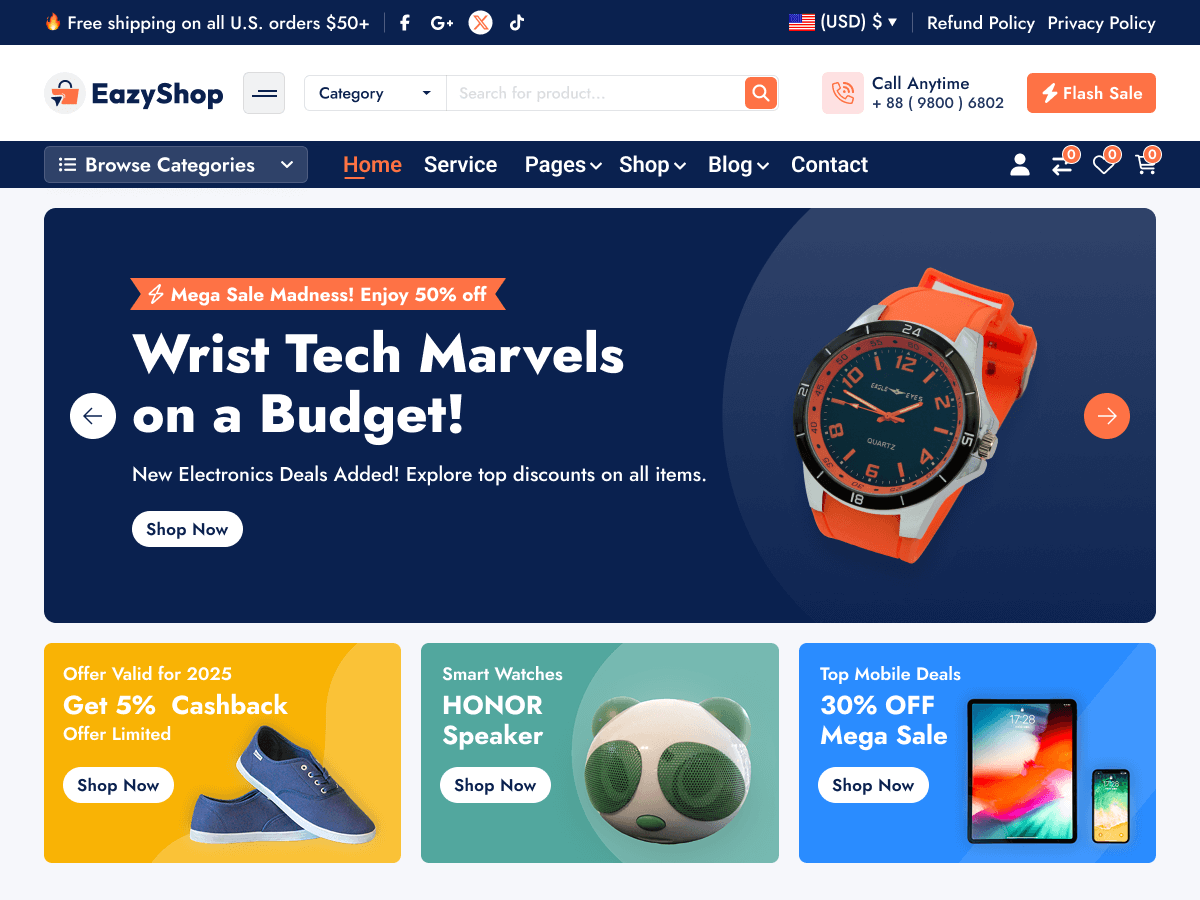 EazyShop 1.0.63 – WordPress Theme