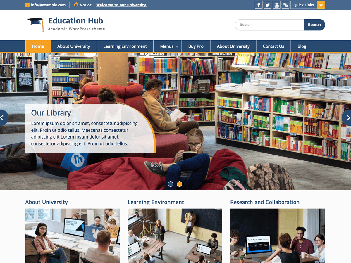Education Hub 3.1 – WordPress Theme