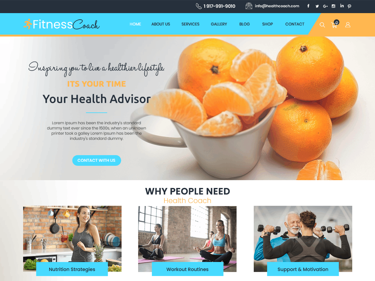 Fitness Coaching 6.8.4 – WordPress Theme
