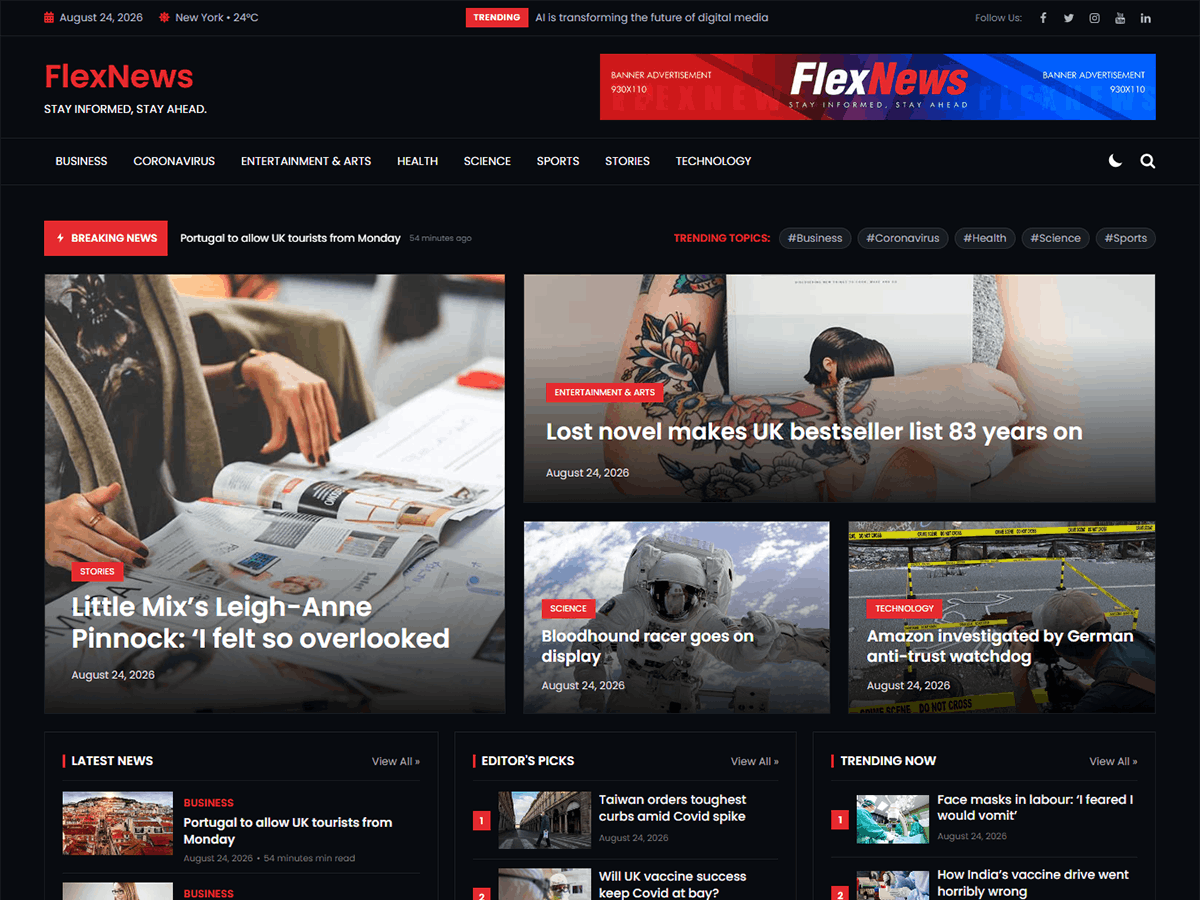 FlexNews 1.2 – WordPress Theme