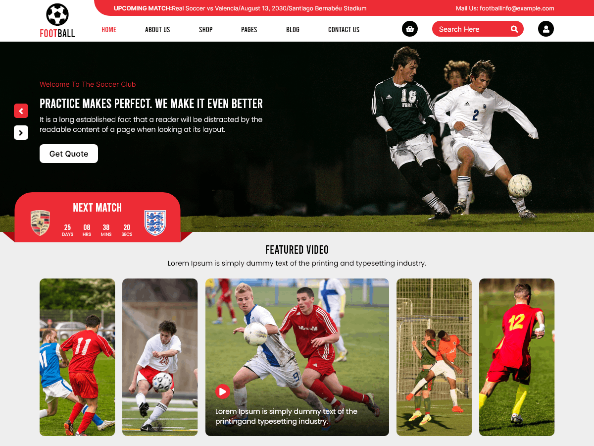 Screenshot of the FSE Soccer League theme
