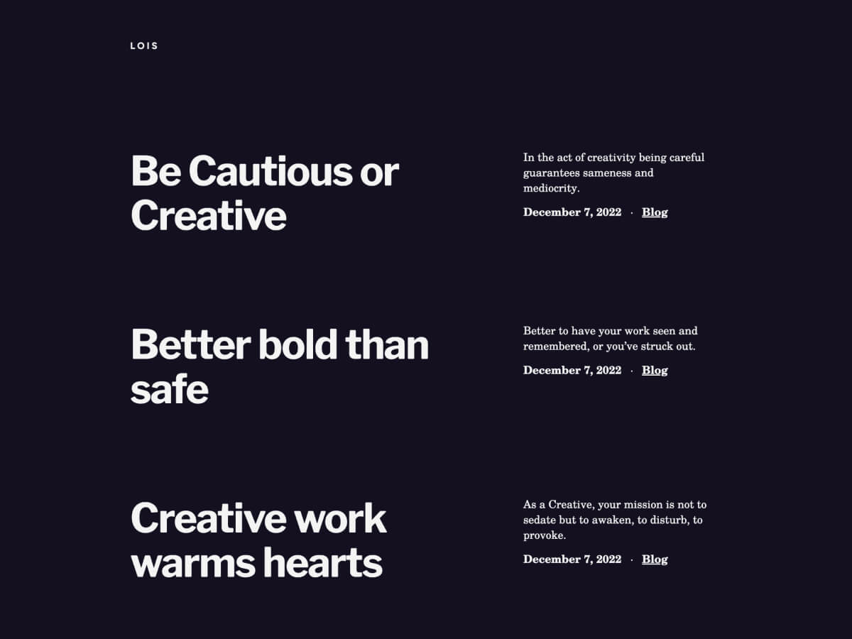 Preview of theme George Lois