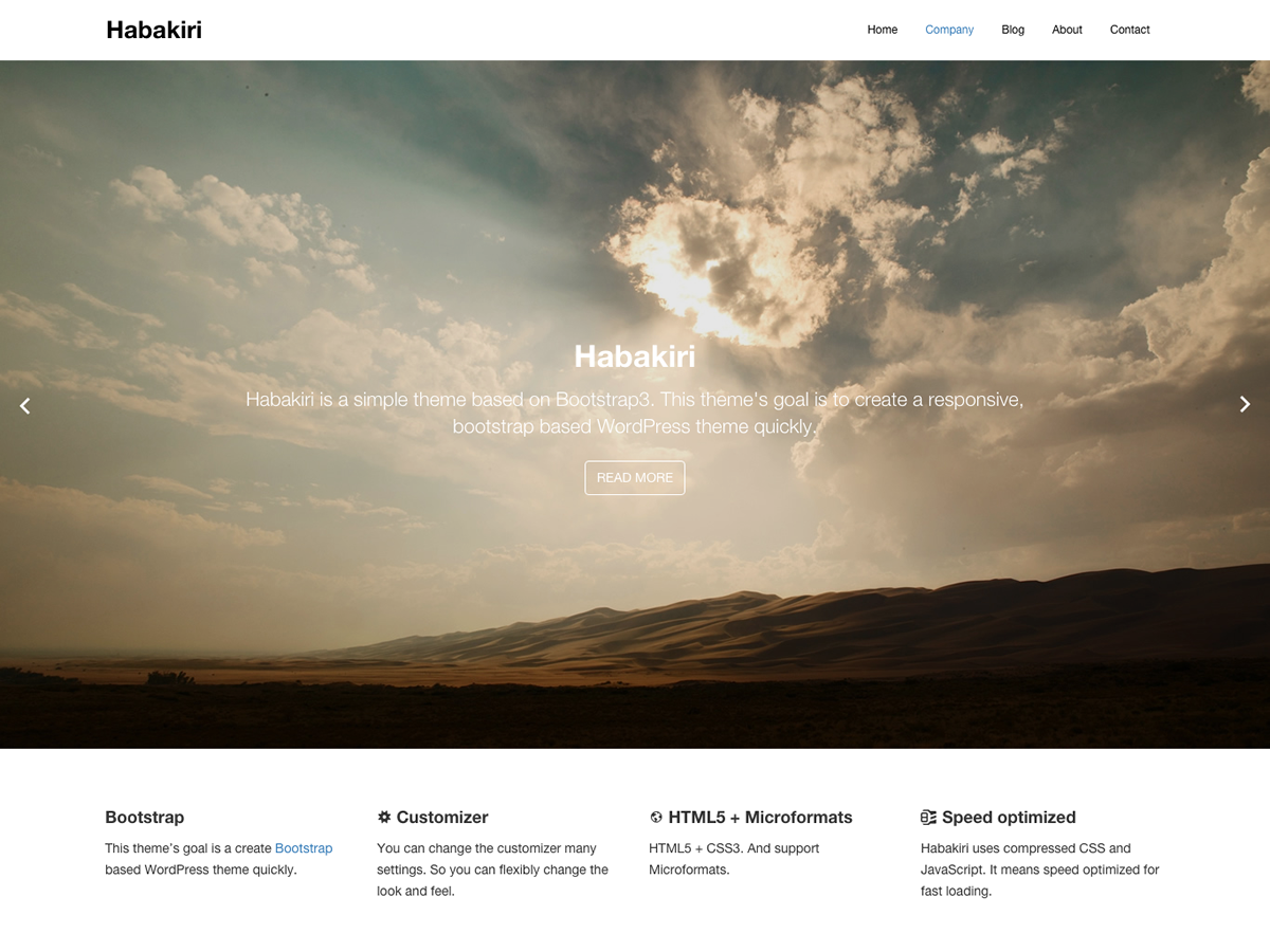 screenshot of theme habakiri