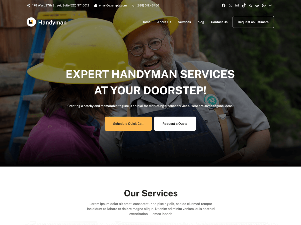 Handyman Blocks 1.0.5 – WordPress Theme