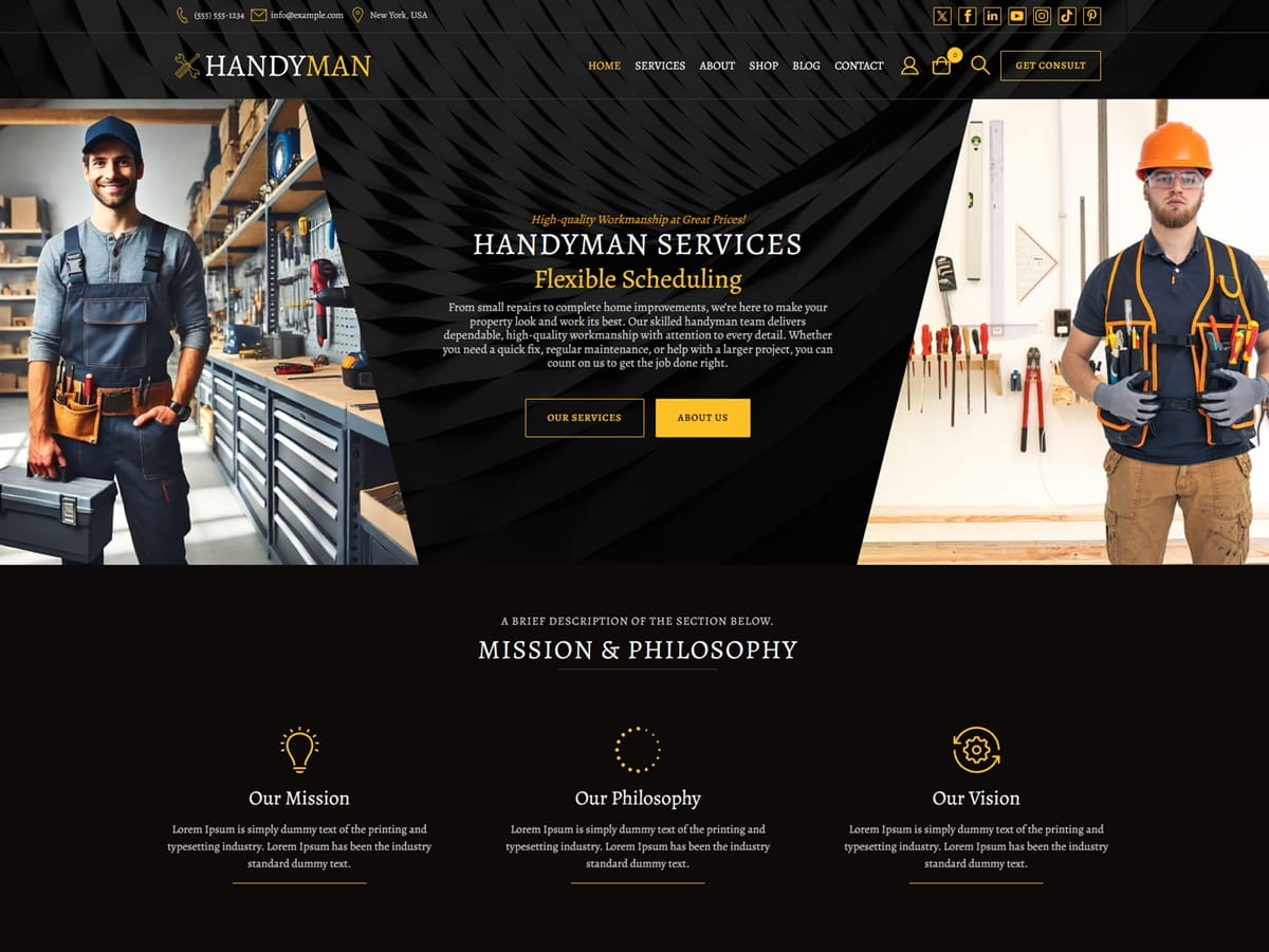 Handyman WDA 1.0.3 – WordPress Theme