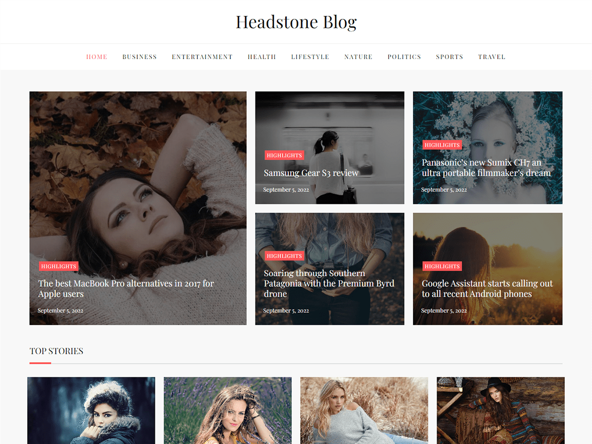 2024 年 64 个优秀免费 wordpress 博客主题 62 headstone blog