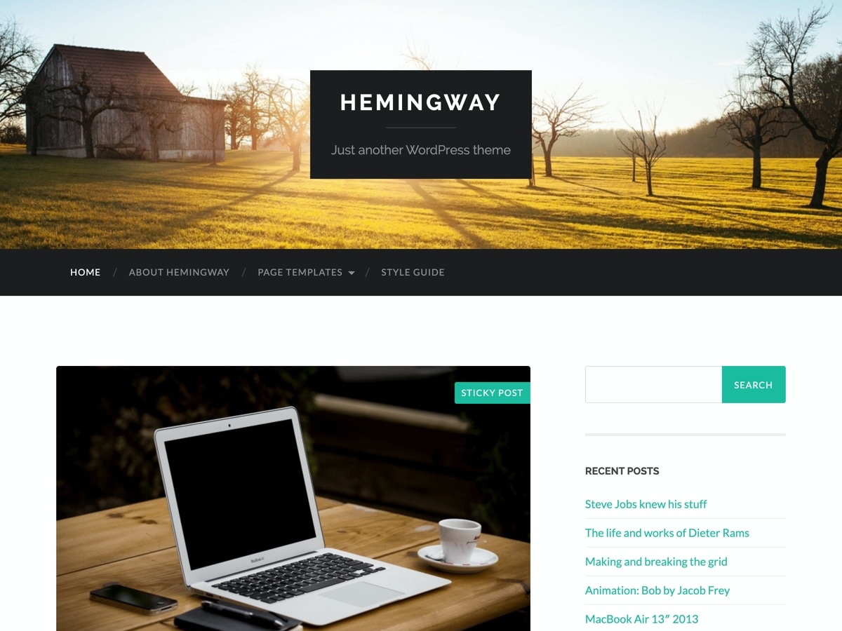 2024 年 64 个优秀免费 wordpress 博客主题 9 hemingway