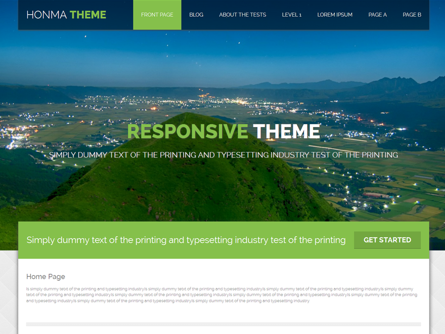 Preview of theme Honma