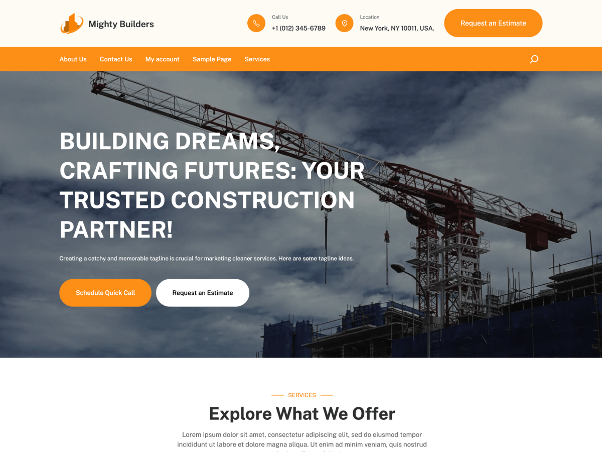 Mighty Builders 1.0.7 – WordPress Theme