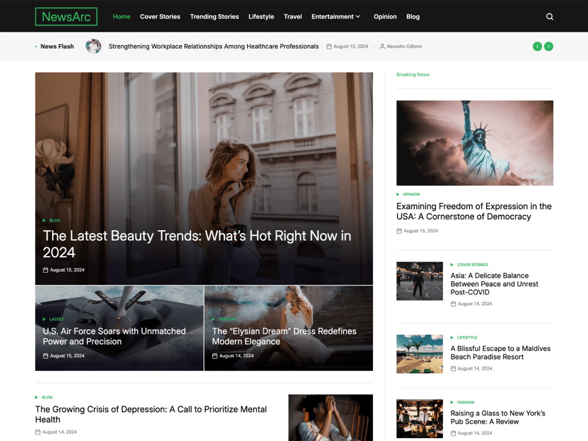 NewsArc 1.2.0 – WordPress Theme