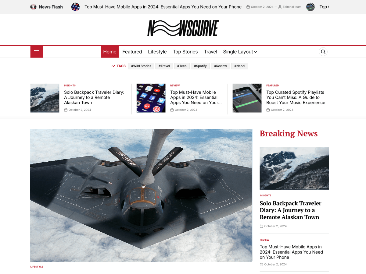 NewsCurve 1.1.9 – WordPress Theme