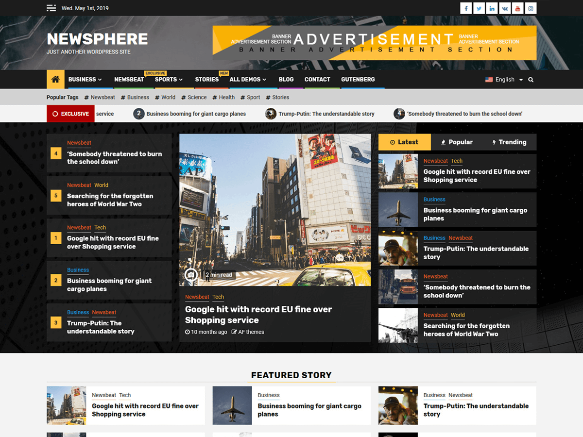 Newsphere 4.6.9 – WordPress Theme
