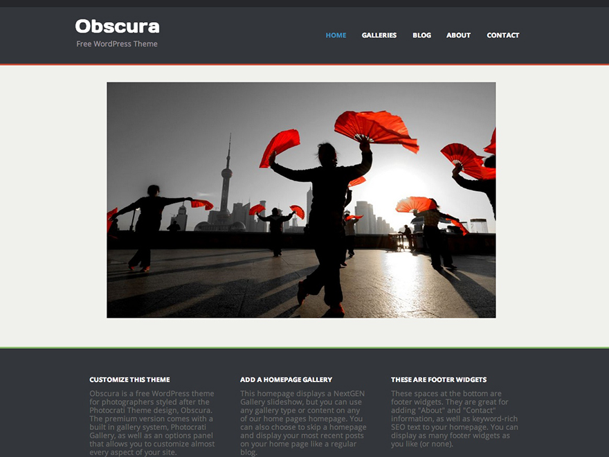 Preview of theme Obscura