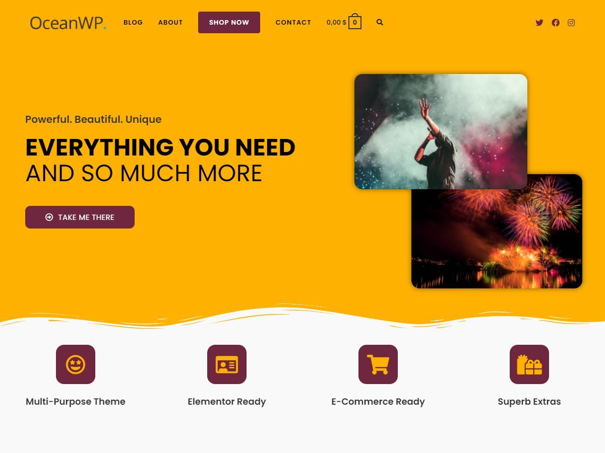 Screenshot des OceanWP-Themes