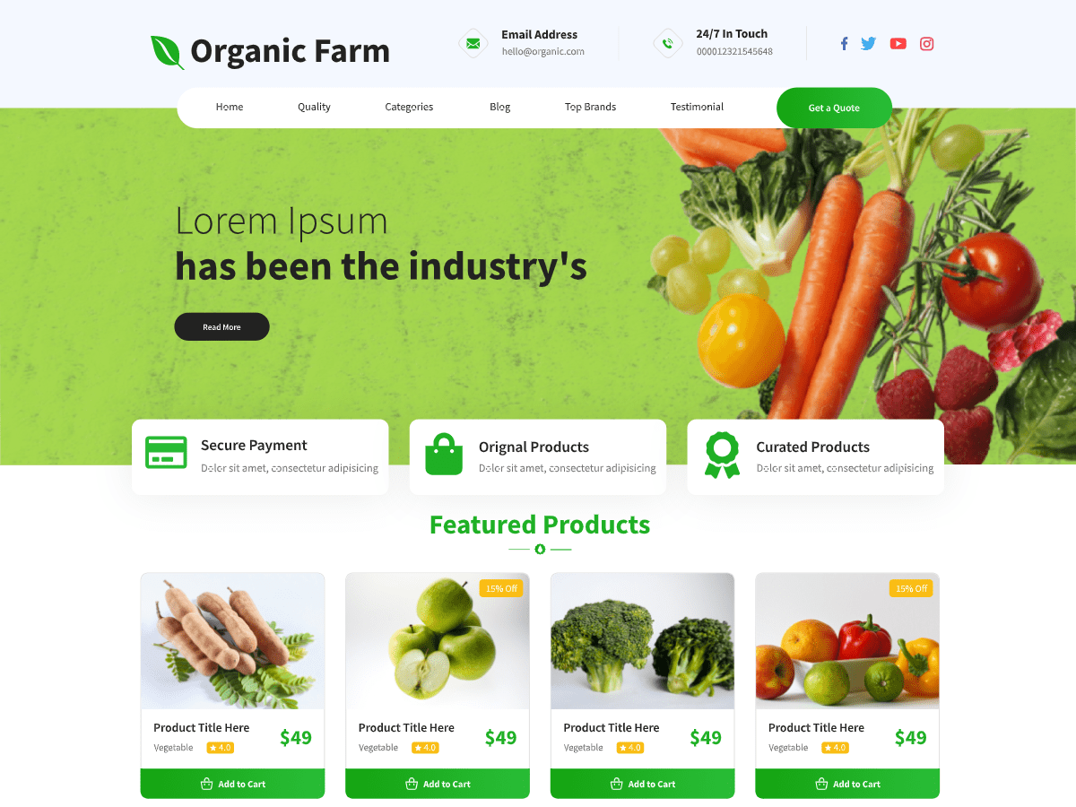 Organic Farm 4.0.6 – WordPress Theme