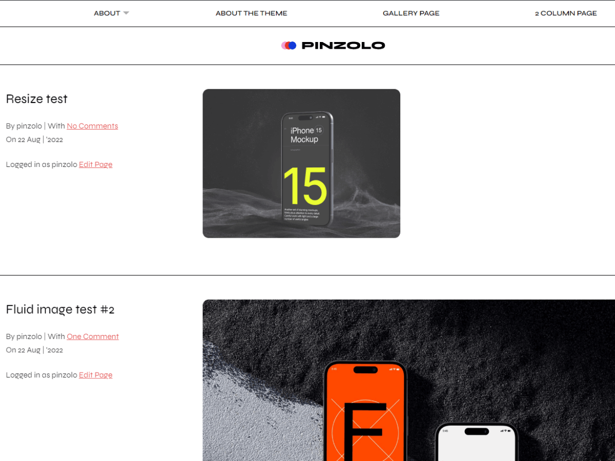 Preview of theme Pinzolo