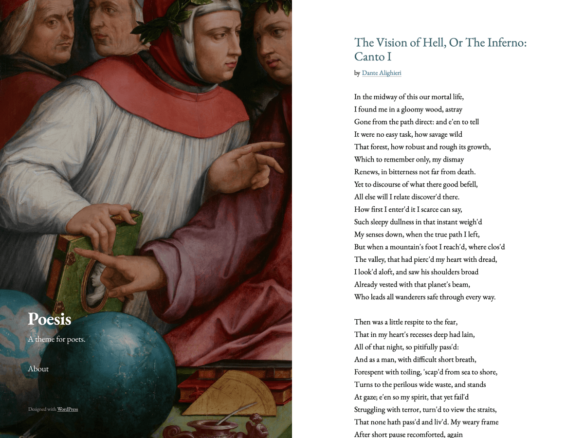 Preview of theme Poesis