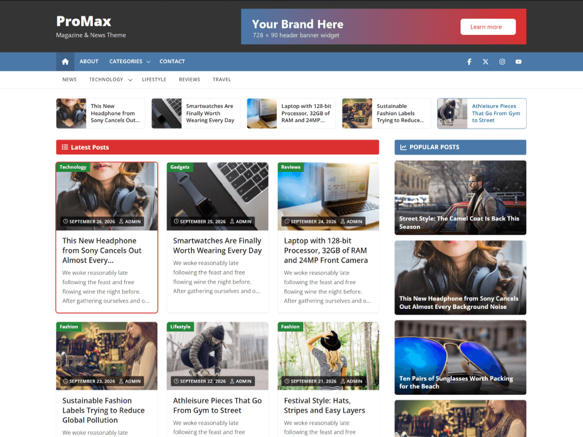 ProMax 3.0.0 – WordPress Theme