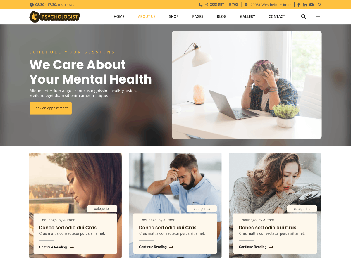 Psychologist Therapy 6.3.4 – WordPress Theme