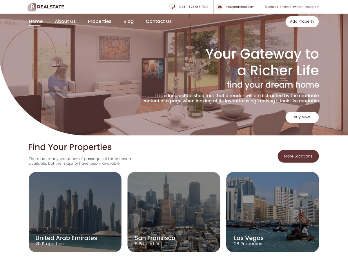 Real Esatate Property 5.8.4 – WordPress Theme