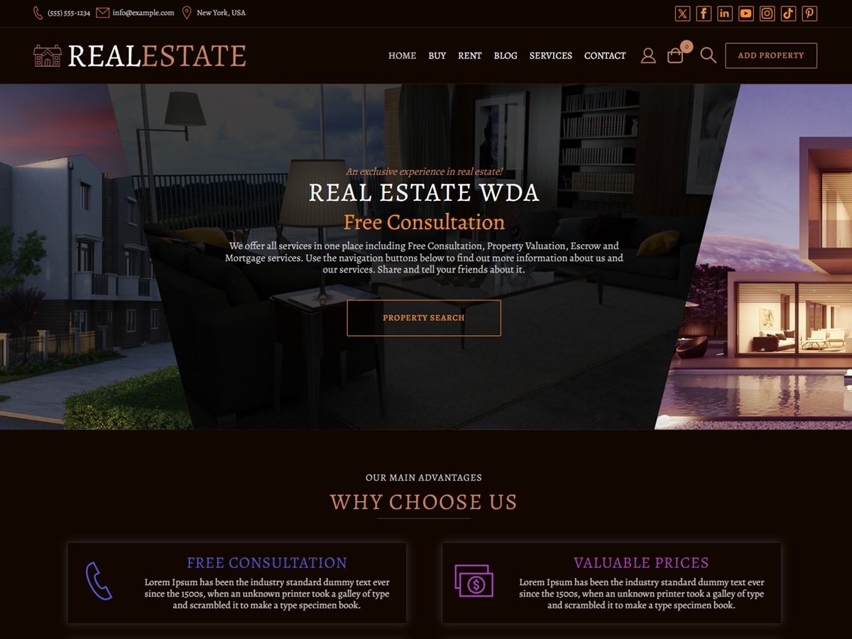Realty: Real Estate WDA 1.3.2 – WordPress Theme