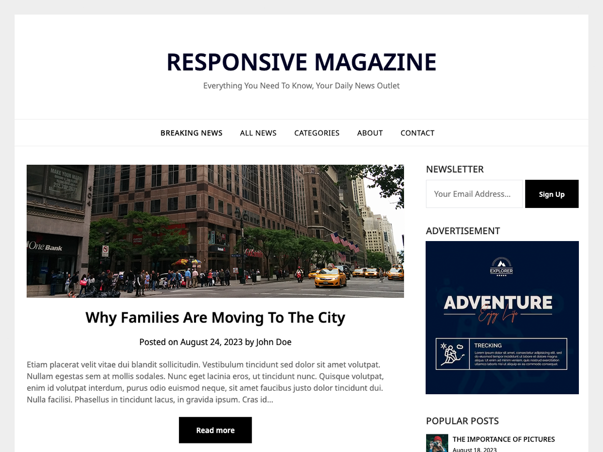 Responsive Magazinely