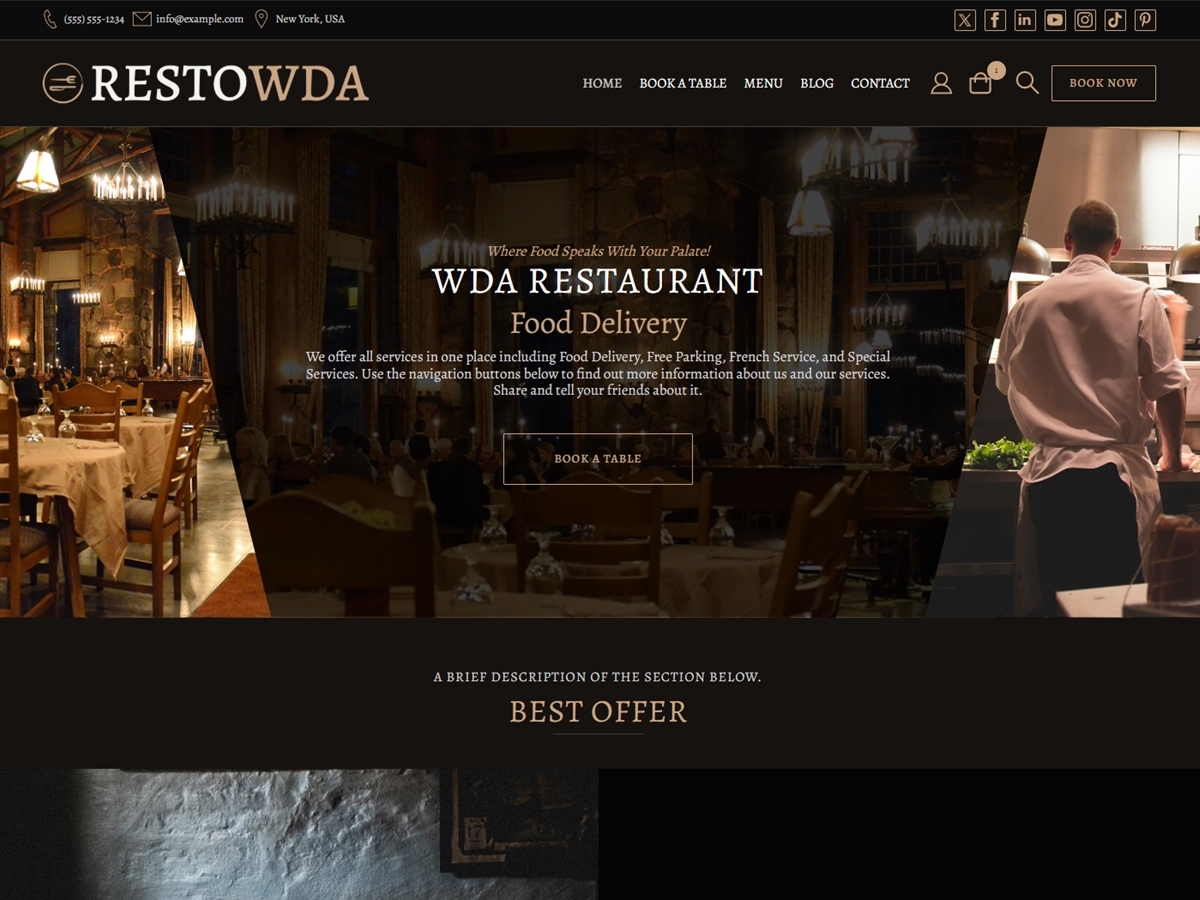 Restaurant WDA 1.3.8 – WordPress Theme