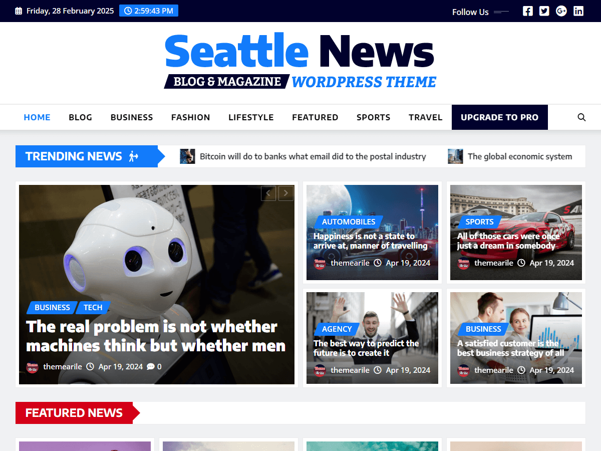 Seattle News 4.7 – WordPress Theme