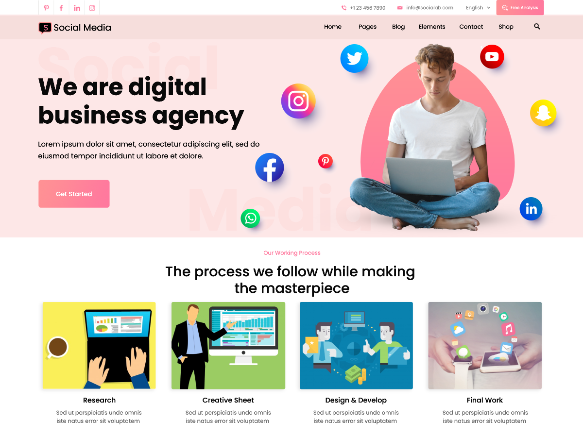 Social Media Expert 6.3.4 – WordPress Theme