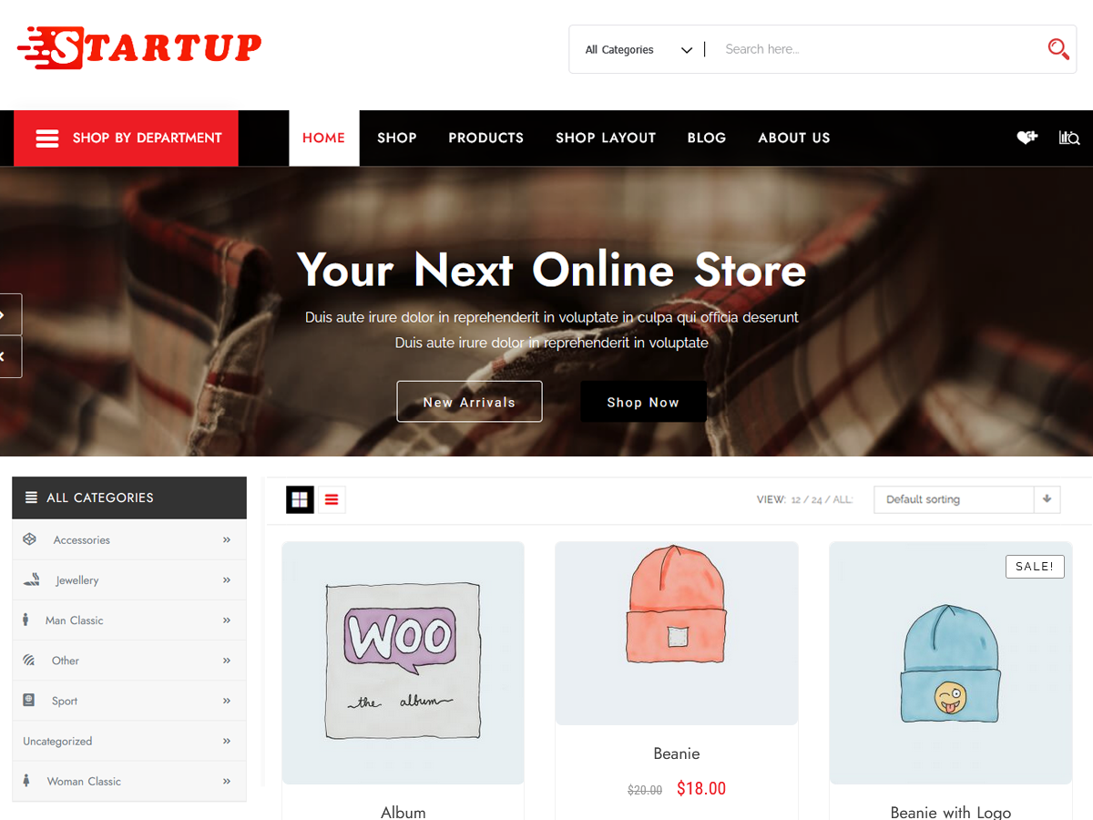 Startup Shop 1.3.9 – WordPress Theme