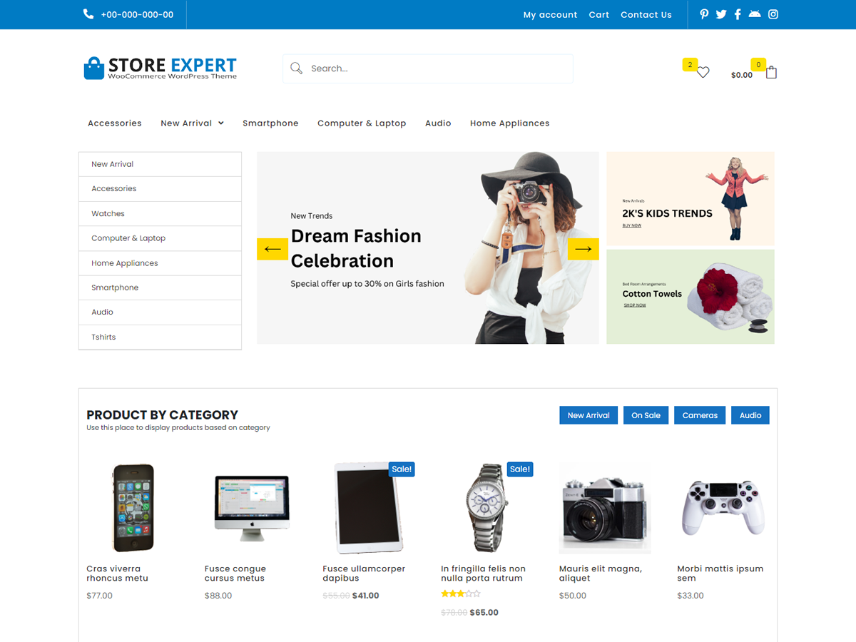 Screenshot of the Store Expert theme
