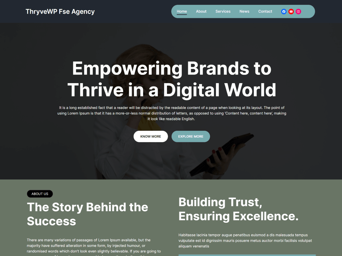 Thryvewp FSE Agency 1.2 – WordPress Theme