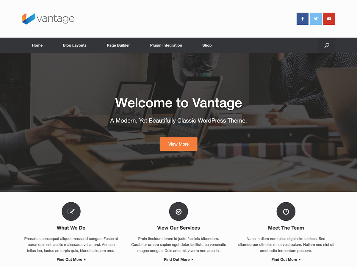 2024 年 64 个优秀免费 wordpress 博客主题 60 vantage