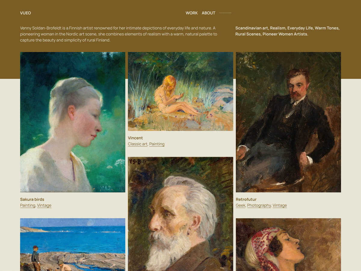 Preview of theme Vueo