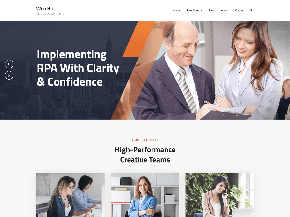 WEN Biz 2.1 – WordPress Theme