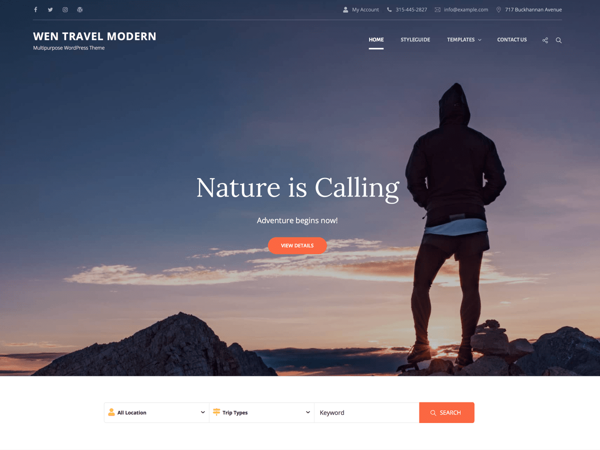 WEN Travel Modern 1.1 – WordPress Theme