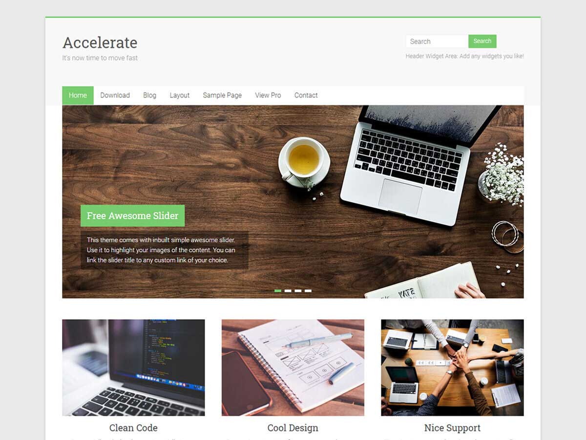 Accelerate WordPress Theme by poena