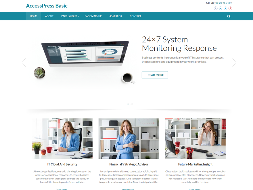 Accesspress Basic WordPress Theme by access-keys