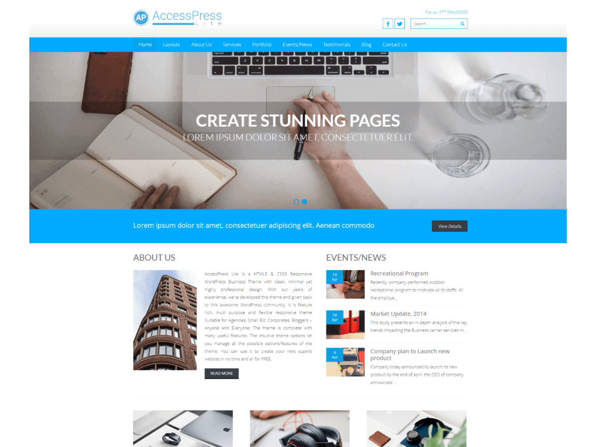 Accesspress Lite WordPress Theme by access-keys