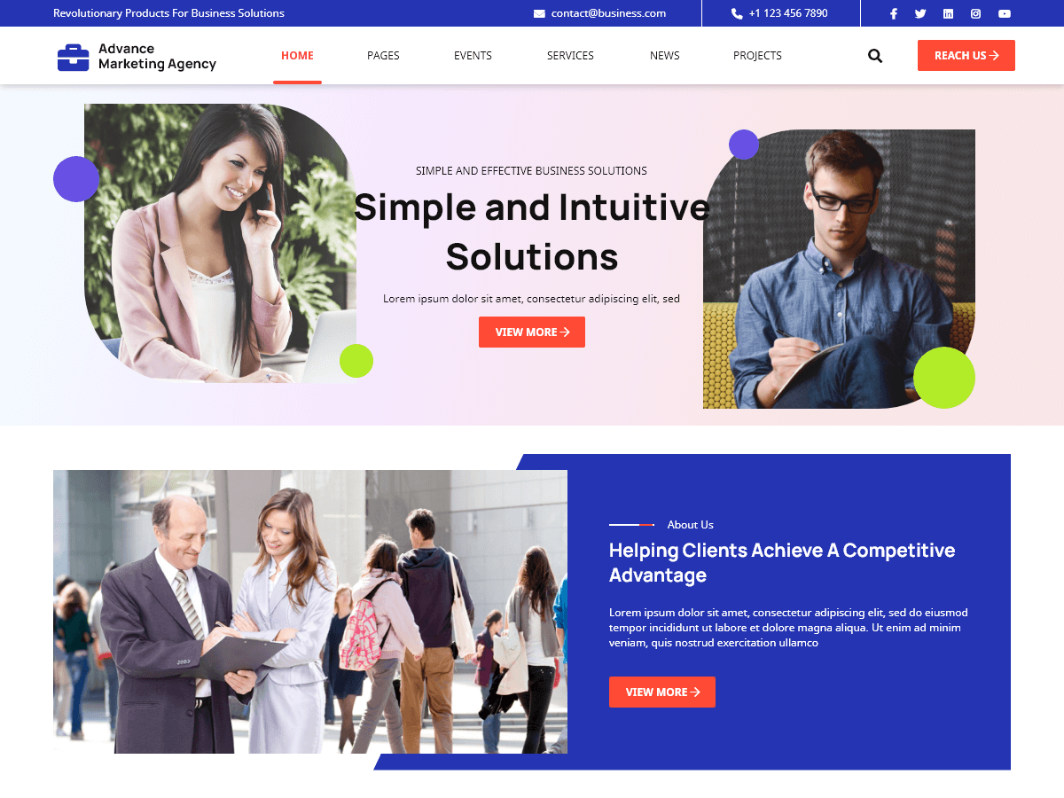 Advance Marketing Agency screenshot